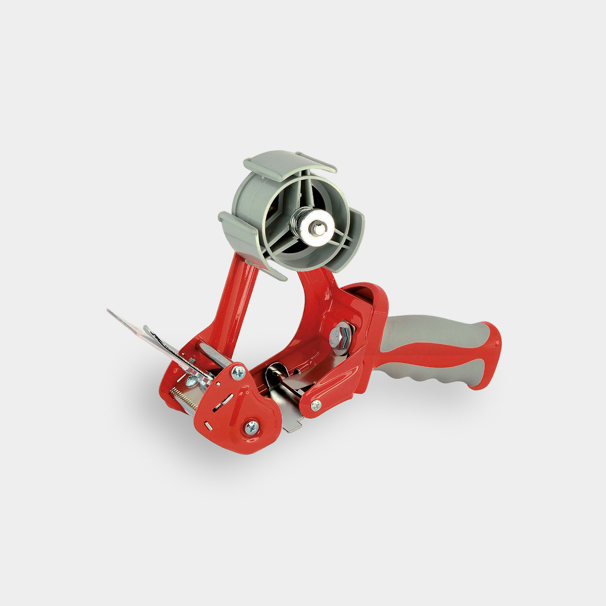 Teippikone punainen jarrulla ja grippikahvalla 50mm teipille. metallirunkoinen